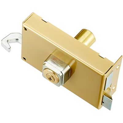 Bricard 1823 Lock with 5-Pin Horizontal Print Reversible Pull/Push 140x85), Gold Bricard 1823 Lock with 5-Pin Horizontal Print Reversible Pull/Push 140x85), Gold