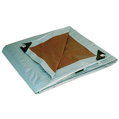Dry Top 21220 Heavy Duty Tarp, 12x20 Feet, Silver/Brown, 12 Ft x 20 Ft (10-Mil) Dry Top 21220 Heavy Duty Tarp, 12x20 Feet, Silver/Brown, 12 Ft x 20 Ft (10-Mil)