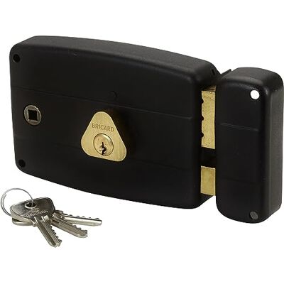 Bricard 1841 Alpha Horizontal Wall Lock 2 Cylinder Inserts 5 Pins Straight Black Bricard 1841 Alpha Horizontal Wall Lock 2 Cylinder Inserts 5 Pins Straight Black