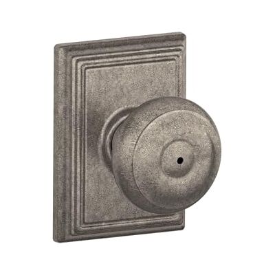 SCHLAGE F40GEO621ADD Addison Collection Georgian Privacy Knob, Distressed Nickel SCHLAGE F40GEO621ADD Addison Collection Georgian Privacy Knob, Distressed Nickel