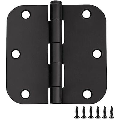Design House 188912 6-Hole 3 1/2" x 3 1/2", 5/8" Radius Hinge, 10-Pack, Matte Black Design House 188912 6-Hole 3 1/2" x 3 1/2", 5/8" Radius Hinge, 10-Pack, Matte Black