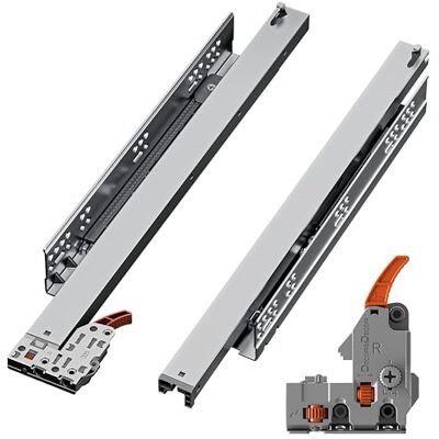 Decoranddecor 300mm Push to Open & Soft Close Undermount Drawer Runners 35kg Capacity, 19mm Side, Drawer Slides, Bottom Mount Ball Bearing, Press Open Soft Close, Kitchen Cabinet Cupboard, 1 Pair Decoranddecor 300mm Push to Open & Soft Close Undermount Drawer Runners 35kg Capacity, 19mm Side, Drawer Slides, Bottom Mount Ball Bearing, Press Open Soft Close, Kitchen Cabinet Cupboard, 1 Pair