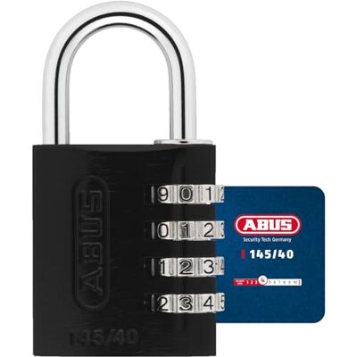 ABUS Padlock Combination Aluminum 40mm Black ABUS Padlock Combination Aluminum 40mm Black