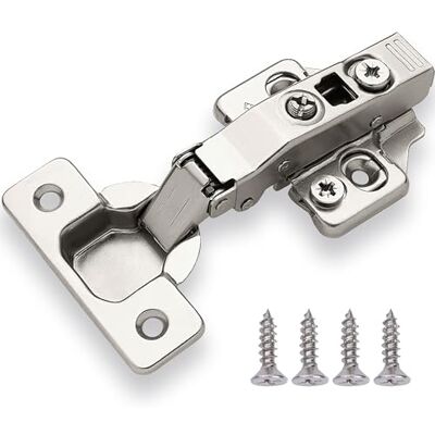 DecoBasics Full Overlay European Soft Close Cabinet Hinges for Kitchen Cabinets (10 Pcs) -105° Frameless Concealed Cabinet Door Hinge -3 Way Adjustability & Clip on Plate for Easy Installation DecoBasics Full Overlay European Soft Close Cabinet Hinges for Kitchen Cabinets (10 Pcs) -105° Frameless Concealed Cabinet Door Hinge -3 Way Adjustability & Clip on Plate for Easy Installation