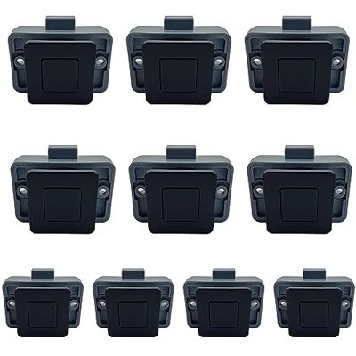 NOGRAX Square Cupboard Push Button Lock, Zinc Alloy Metal Drawer Knobs Door Cabinet Latch for Boats Yachts Motorhome Caravan RV Campers Marine (10) NOGRAX Square Cupboard Push Button Lock, Zinc Alloy Metal Drawer Knobs Door Cabinet Latch for Boats Yachts Motorhome Caravan RV Campers Marine (10)