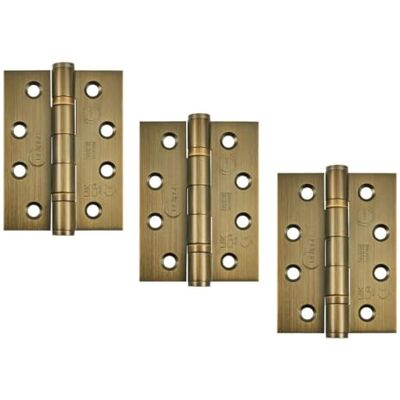 Eclipse Architectural Hardware Eclipse Grade 13 Internal Fire Door Hinges, 4 Inch (102mm) Heavy Duty Stainless Steel, Pack of 3 (Matt Antique Brass) Eclipse Architectural Hardware Eclipse Grade 13 Internal Fire Door Hinges, 4 Inch (102mm) Heavy Duty Stainless Steel, Pack of 3 (Matt Antique Brass)