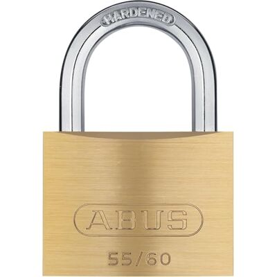 ABUS 55/60 Brass Padlock with 5601 Alike Keyed, 02877,60 mm ABUS 55/60 Brass Padlock with 5601 Alike Keyed, 02877,60 mm