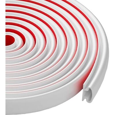 ZhenSFlourish Weather Stripping Door Seal Strip, 5m(L) x 10mm(W) x 6mm(D), Window Door Sealing Strip, Soundproofing Rubber Seal Strip, Self-Adhesive Rubber Draft Excluder, Suitable for 3.5-5.5 mm Gap, White ZhenSFlourish Weather Stripping Door Seal Strip, 5m(L) x 10mm(W) x 6mm(D), Window Door Sealing Strip, Soundproofing Rubber Seal Strip, Self-Adhesive Rubber Draft Excluder, Suitable for 3.5-5.5 mm Gap, White