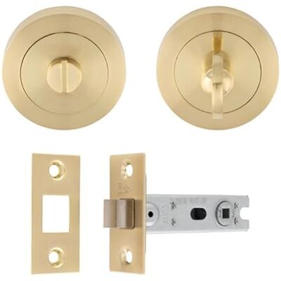 Carlisle Brass Ultimate Door Privacy Pack in Satin Brass Includes Turn and Release, 76mm Tubular Deadbolt and All fixings UDP/BATH30/SB Carlisle Brass Ultimate Door Privacy Pack in Satin Brass Includes Turn and Release, 76mm Tubular Deadbolt and All fixings UDP/BATH30/SB