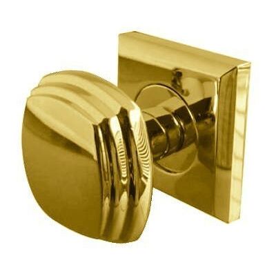 Frelan Hardware Mortice Door Knobs 57mm Brass Square Rose (Pair) JV74PB Frelan Hardware Mortice Door Knobs 57mm Brass Square Rose (Pair) JV74PB