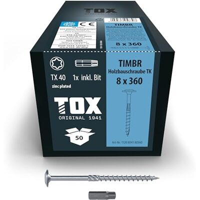 Tox TIMBR 8,0 x 360 TK - Screws Tox TIMBR 8,0 x 360 TK - Screws