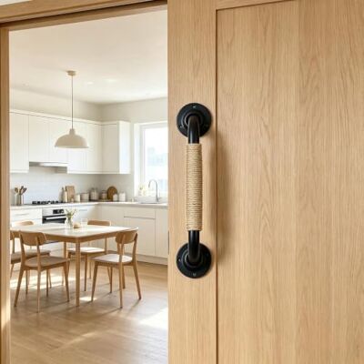 Yopappol 1 Pcs Black Metal Door Handle, Sliding Barn Door Handles Surface-mount Design, Includes Matching Screws For Easy Installation(85cm(33.46 in)) Yopappol 1 Pcs Black Metal Door Handle, Sliding Barn Door Handles Surface-mount Design, Includes Matching Screws For Easy Installation(85cm(33.46 in))