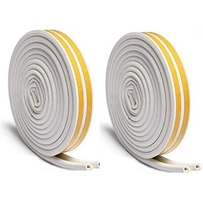 Snpurdiri 12m Window Draught Excluder Tape, Self Adhesive D Type, Rubber Door Seal Strip, Draft Excluder for Door, Weather Strip, Window Seal Strip, Window Door Insulation Strip(White) Snpurdiri 12m Window Draught Excluder Tape, Self Adhesive D Type, Rubber Door Seal Strip, Draft Excluder for Door, Weather Strip, Window Seal Strip, Window Door Insulation Strip(White)