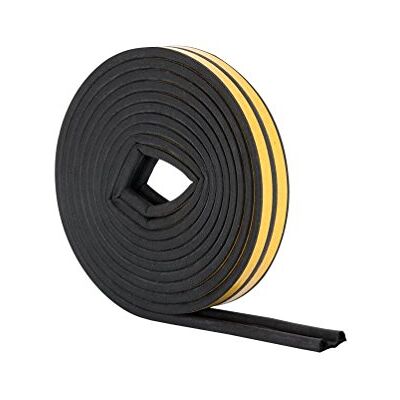 STORMGUARD EPDM P Profile Draught Excluder Self Adhesive Rubber Weather Strip 10m, Black STORMGUARD EPDM P Profile Draught Excluder Self Adhesive Rubber Weather Strip 10m, Black