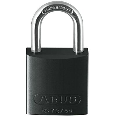 ABUS Padlock 72/40 Lightweight Titanium Material with high Corrosion Protection Including 2 Keys Security Level 6 Black ABUS Padlock 72/40 Lightweight Titanium Material with high Corrosion Protection Including 2 Keys Security Level 6 Black