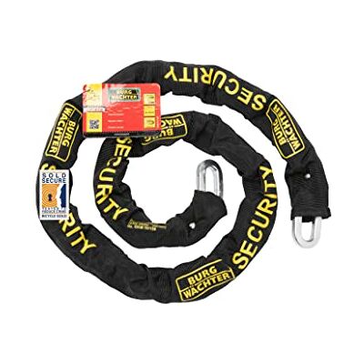 Burg-Wächter Square Link Security Chain, High Quality Sheath, Length: 100 cm, Link Diameter: 10 mm, GKM 10/100 Burg-Wächter Square Link Security Chain, High Quality Sheath, Length: 100 cm, Link Diameter: 10 mm, GKM 10/100