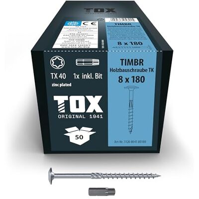 Tox TIMBR 8,0 x 180 TK - screws Tox TIMBR 8,0 x 180 TK - screws