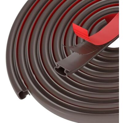 ZhenSFlourish Weather Stripping Door Seal Strip, 5m(L) x 10mm(W) x 6mm(D), Window Door Sealing Strip, Soundproofing Rubber Seal Strip, Self-Adhesive Rubber Draft Excluder, Suitable for 3.5-5.5 mm Gap, Brown ZhenSFlourish Weather Stripping Door Seal Strip, 5m(L) x 10mm(W) x 6mm(D), Window Door Sealing Strip, Soundproofing Rubber Seal Strip, Self-Adhesive Rubber Draft Excluder, Suitable for 3.5-5.5 mm Gap, Brown