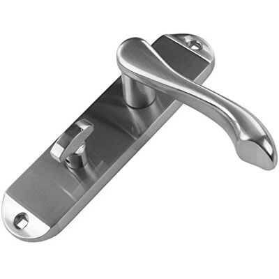 Bridewell Ironmongery Satin Chrome Door Handles Lever, Lock or Bathroom Pair Of New (Bathroom) Includes matching screws and strike plate for hassle-free installation, offering a tidy concealed look for home security. Bridewell Ironmongery Satin Chrome Door Handles Lever, Lock or Bathroom Pair Of New (Bathroom) Includes matching screws and strike plate for hassle-free installation, offering a tidy concealed look for home security.