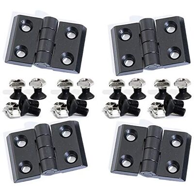 KOOTANS 4 Sets Alloy Hinges for 2020 Series 6mm T-Slot Aluminum Extrusion Profile 3D Printer Frame KOOTANS 4 Sets Alloy Hinges for 2020 Series 6mm T-Slot Aluminum Extrusion Profile 3D Printer Frame