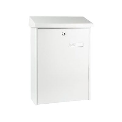 BURG-WÄCHTER TEXEL 5767 W Letter Box without Newspaper Compartment with Name Plate Galvanised Steel Structured Coating Corrosion Protection DIN C4 with 2 Keys and Mounting Material White BURG-WÄCHTER TEXEL 5767 W Letter Box without Newspaper Compartment with Name Plate Galvanised Steel Structured Coating Corrosion Protection DIN C4 with 2 Keys and Mounting Material White