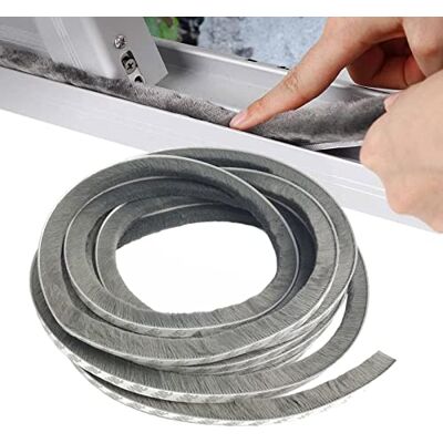 ZhenSFlourish Draft Excluder for Doors 10 Meters(L) x 9 mm(W) x 5mm(T), Self-Adhesive Windows Frame Draught Excluder, Patio Door Draft Excluder, Sliding Door Brush Strips, Blocks Draft, Noise (Gray) ZhenSFlourish Draft Excluder for Doors 10 Meters(L) x 9 mm(W) x 5mm(T), Self-Adhesive Windows Frame Draught Excluder, Patio Door Draft Excluder, Sliding Door Brush Strips, Blocks Draft, Noise (Gray)