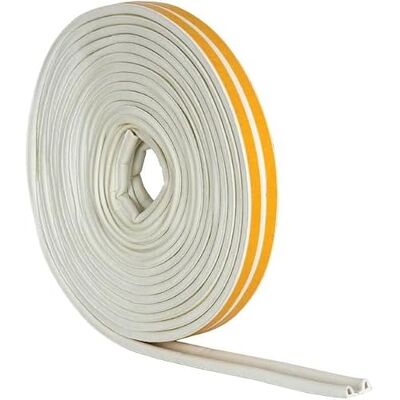 Dunnet Tools 5m Anti-Collision Door & Window Seal Weather Strip Tape Doors Windows Draught Excluder Self-Adhesive Rubber D Type EPDM Foam Strip Seal Weather Draught Proof (P Type White 5Mtr x 6mm) Dunnet Tools 5m Anti-Collision Door & Window Seal Weather Strip Tape Doors Windows Draught Excluder Self-Adhesive Rubber D Type EPDM Foam Strip Seal Weather Draught Proof (P Type White 5Mtr x 6mm)