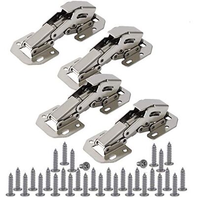 TamBee 90 Degree Cabinet Door Hinges Kitchen Concealed Hinges Cupboard Door Spring Buffer Hinges No Slot Required 4-Pack TamBee 90 Degree Cabinet Door Hinges Kitchen Concealed Hinges Cupboard Door Spring Buffer Hinges No Slot Required 4-Pack