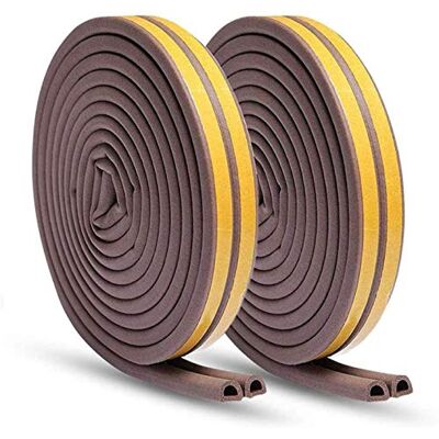 Snpurdiri 12m Window Draught Excluder Tape, Self Adhesive D Type, Rubber Door Seal Strip, Draft Excluder for Door, Weather Strip, Window Seal Strip, Window Door Insulation Strip(Brown) Snpurdiri 12m Window Draught Excluder Tape, Self Adhesive D Type, Rubber Door Seal Strip, Draft Excluder for Door, Weather Strip, Window Seal Strip, Window Door Insulation Strip(Brown)