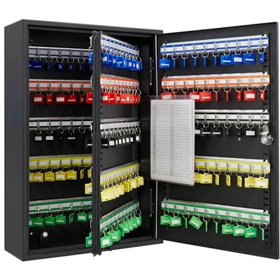 ARREGUI PL200EN Key Cabinet with 200 Adjustable Hooks, Steel Key Box with IP65 Electronic Lock, Key Cabinet with Combination Lock, Programmable Codes, 55 x 38 x 14 cm, Black ARREGUI PL200EN Key Cabinet with 200 Adjustable Hooks, Steel Key Box with IP65 Electronic Lock, Key Cabinet with Combination Lock, Programmable Codes, 55 x 38 x 14 cm, Black