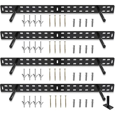 Hungsmart Set of 4 Floating Shelves Brackets 22in Multiple Mounting Locations Baseplate Can Hold 150 Lbs Hidden Support Bracket Perfect for Long Floating Shelf and Mantel (4 inch Rods) Hungsmart Set of 4 Floating Shelves Brackets 22in Multiple Mounting Locations Baseplate Can Hold 150 Lbs Hidden Support Bracket Perfect for Long Floating Shelf and Mantel (4 inch Rods)