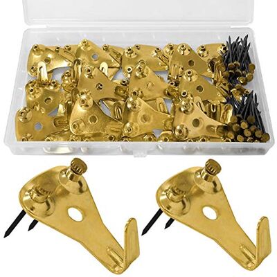 NORTHERN BROTHERS 30PCS Picture Hooks Strong Picture Hanging Hooks Heavy Duty Picture Hook for Hard Walls Picture Hangers 50LBS NORTHERN BROTHERS 30PCS Picture Hooks Strong Picture Hanging Hooks Heavy Duty Picture Hook for Hard Walls Picture Hangers 50LBS