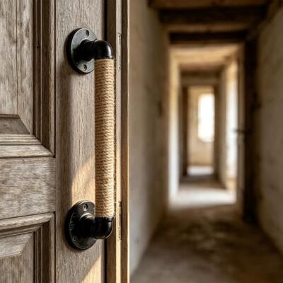 Yopappol Matte Black Rustic Barn Door Pulls, Heavy-Duty Door Pull Handles Tubular Handle With Hemp Cord Wrapping, Sturdy And Durable, Includes Matching Screws(42cm(16.54 in)) Yopappol Matte Black Rustic Barn Door Pulls, Heavy-Duty Door Pull Handles Tubular Handle With Hemp Cord Wrapping, Sturdy And Durable, Includes Matching Screws(42cm(16.54 in))
