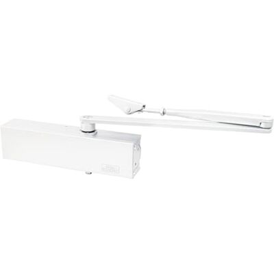 BURG-WÄCHTER Door Closer for Single Leaf Interior Doors, Can Be Used on Both Sides, Hydraulic, Variably Adjustable, Door Width up to 125 cm, Door Weight up to 100 kg, TS 2500 W, White BURG-WÄCHTER Door Closer for Single Leaf Interior Doors, Can Be Used on Both Sides, Hydraulic, Variably Adjustable, Door Width up to 125 cm, Door Weight up to 100 kg, TS 2500 W, White