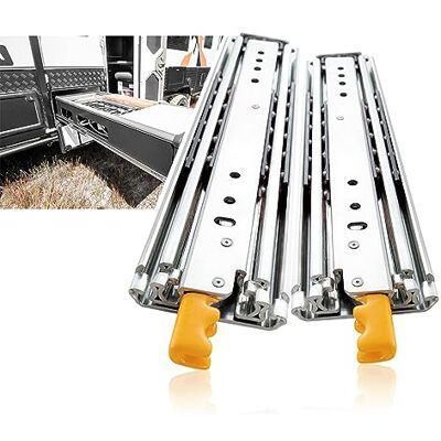 AOLISHENG Heavy Duty Drawer Slides 12 Inch with Lock, Full Extension Ball Bearing, 500 lb Load Capacity, 1 Pair AOLISHENG Heavy Duty Drawer Slides 12 Inch with Lock, Full Extension Ball Bearing, 500 lb Load Capacity, 1 Pair