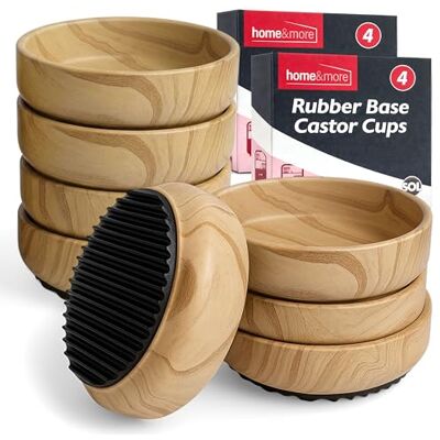 SOL 8pk Rubber Castor Cups 66mm Furniture Floor Protectors Non slip base cups for sofa, chair, table and bed legs, scratch prevention and stability on carpet SOL 8pk Rubber Castor Cups 66mm Furniture Floor Protectors Non slip base cups for sofa, chair, table and bed legs, scratch prevention and stability on carpet