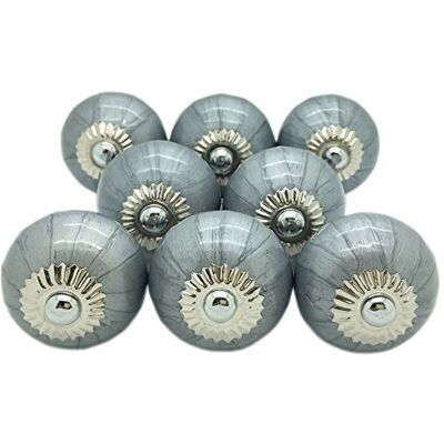 G Decor Grey Metallic Paint Effect Designs Ceramic Door Knobs, Vintage, Shabby Chic, Interior Furniture, Cabinet Cupboard Drawers Pulls Handles (8-Pack) G Decor Grey Metallic Paint Effect Designs Ceramic Door Knobs, Vintage, Shabby Chic, Interior Furniture, Cabinet Cupboard Drawers Pulls Handles (8-Pack)