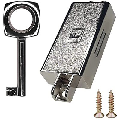 cyclingcolors Cabinet Lock with Key Chrome-Plated Furniture Wardrobe Cupboard Drawer Cabinet Door Catch, Right cyclingcolors Cabinet Lock with Key Chrome-Plated Furniture Wardrobe Cupboard Drawer Cabinet Door Catch, Right