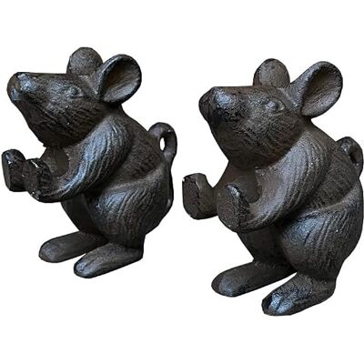 Selections Cast Iron Mouse Decorative Doorstop Door Holder Pack of 2 Selections Cast Iron Mouse Decorative Doorstop Door Holder Pack of 2