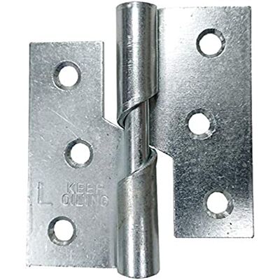 Merriway BH06207 (2 Pcs) Rising Butt Hinge Left Hand BZP 100mm (4 Inch) Pack of 2 Pieces Merriway BH06207 (2 Pcs) Rising Butt Hinge Left Hand BZP 100mm (4 Inch) Pack of 2 Pieces