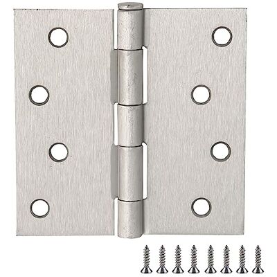 Design House 181669 10-Pack Hinge 4", SQ Satin Nickel, 10 Design House 181669 10-Pack Hinge 4", SQ Satin Nickel, 10