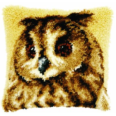Vervaco 1-Piece Latch Hook Cushion Brown Owl Vervaco 1-Piece Latch Hook Cushion Brown Owl
