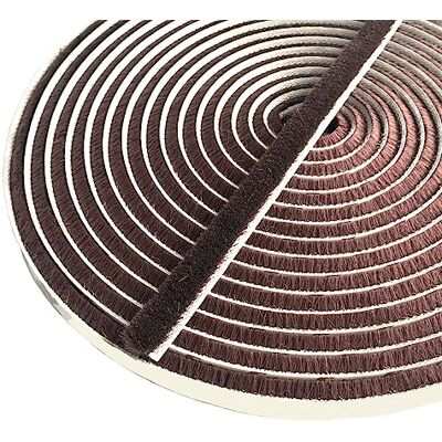 ZhenSFlourish Draft Excluder for Doors 10 Meters(L) x 9 mm(W) x 9mm(T), Self-Adhesive Windows Frame Draught Excluder, Patio Door Draft Excluder, Sliding Door Brush Strips, Blocks Draft, Noise (Brown) ZhenSFlourish Draft Excluder for Doors 10 Meters(L) x 9 mm(W) x 9mm(T), Self-Adhesive Windows Frame Draught Excluder, Patio Door Draft Excluder, Sliding Door Brush Strips, Blocks Draft, Noise (Brown)