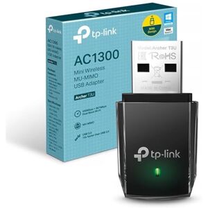 TP-LINK Archer T3U 1300 Mbps High Gain Wireless Dual-Band USB WiFi Dongle, 3dBi Dual Omni Directional Antenna, WiFi Adapter for PC Supports Windows 11/8.1/8/7/XP, Mac OS, Linux TP-LINK Archer T3U 1300 Mbps High Gain Wireless Dual-Band USB WiFi Dongle, 3dBi Dual Omni Directional Antenna, WiFi Adapter for PC Supports Windows 11/8.1/8/7/XP, Mac OS, Linux