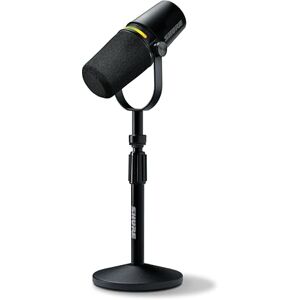 Shure MV7+ Podcast Microphone with Stand. Enhanced Audio, LED Touch Panel, USB-C & XLR Outputs, Auto Level Mode, Digital Pop Filter, Reverb Effects, Podcasting, Streaming, Recording Black Shure MV7+ Podcast Microphone with Stand. Enhanced Audio, LED Touch Panel, USB-C & XLR Outputs, Auto Level Mode, Digital Pop Filter, Reverb Effects, Podcasting, Streaming, Recording Black