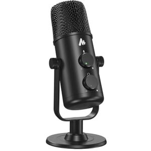 MAONO USB C Desktop Microphone, Cardioid & Omnidirectional Condenser Mic with Mute & Volume control for iPhone 15, Android Samsung Phones, Laptop, PC, Tablets, PS4/5, Gaming, Recording, Vocals MAONO USB C Desktop Microphone, Cardioid & Omnidirectional Condenser Mic with Mute & Volume control for iPhone 15, Android Samsung Phones, Laptop, PC, Tablets, PS4/5, Gaming, Recording, Vocals