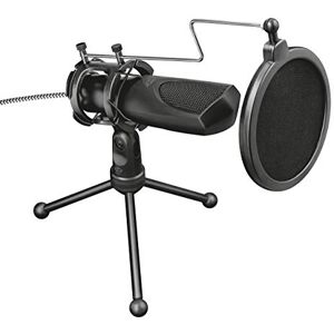 GXTrust Trust Gaming GXT 232 Mantis Streaming Gaming Microphone for PC, PS4 and PS5, USB Connected, Including Shock Mount, Pop Filter and Tripod Stand, Black GXTrust Trust Gaming GXT 232 Mantis Streaming Gaming Microphone for PC, PS4 and PS5, USB Connected, Including Shock Mount, Pop Filter and Tripod Stand, Black