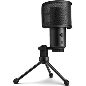 FIFINE Microphone - Condenser, Type A/C USB, for Mac PS4 PS5 - Microphone with Stand, Pop Filter FIFINE Microphone - Condenser, Type A/C USB, for Mac PS4 PS5 - Microphone with Stand, Pop Filter