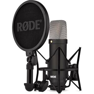RØDE NT1 Signature Series Large-diaphragm Condenser Microphone with Shock Mount, Pop Filter and XLR Cable for Music Production, Vocal Recording, Streaming and Podcasting RØDE NT1 Signature Series Large-diaphragm Condenser Microphone with Shock Mount, Pop Filter and XLR Cable for Music Production, Vocal Recording, Streaming and Podcasting