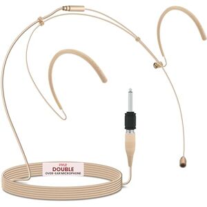 Pyle Headset Microphone – Dual Over-Ear Omnidirectional Mic-Secure Fit for Presentations, Fitness Instructors, Teachers, Theatre & Stage Use, Skin Tone Pyle Headset Microphone – Dual Over-Ear Omnidirectional Mic-Secure Fit for Presentations, Fitness Instructors, Teachers, Theatre & Stage Use, Skin Tone